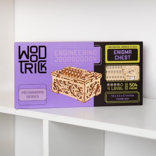 Wood Trick Enigma Chest Puzzle Box 3D Wooden Puzzles for Adults to Build - Image 5