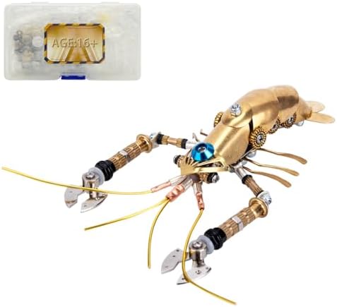 3D Metal Puzzle, Steampunk Lobster Model, Puzzle DIY Craft Kit, Gifts for Teens and Adults (100+PCS) by MindXplore
