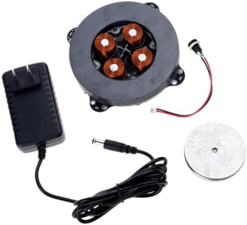 Magnetic Levitation Kit, Magnetic Levitation Display Stand, Floating Module with LED Lamp, Floating Rotating LED Tech Desk Ornament for Office, Studio, Home - Max Load Capacity 500g (500g) - Image 4