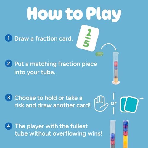 Educational Insights Fraction Formula - 3rd Grade Math Games for Kids 8-12, Fraction Tiles and Fractions Flash Cards, Learning Games and Math Manipulatives for Elementary School or Homeschool - Image 3