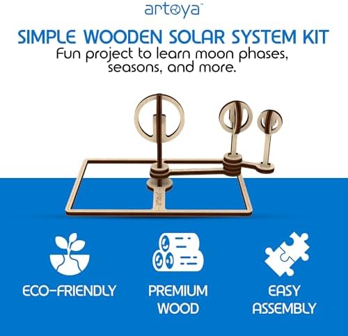 Artoya Pocket Tellurion – Solar System Kit for School Project, Orbiting Sun-Earth-Moon Model, Solar System Project Kit, STEM Space Science Model & Planet Models, Outer Space Toys for Fun Learning - Image 3