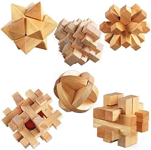 ULT-unite3D Wooden Cube Brain Teaser Puzzle by ULT-unite