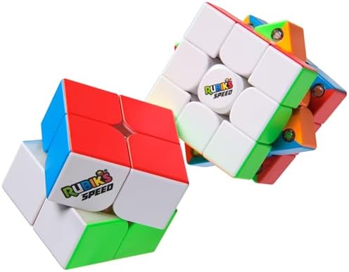 Rubik's Cube Speed Cube 2-Pack, Magnetic 3x3 & 2x2 Brain Teasers - Image 2