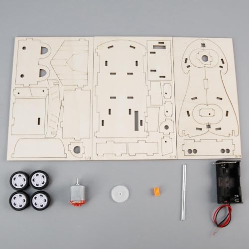 3D Wooden Puzzle Car DIY Assemble Construction Toy Crafts Model Kit - Image 4