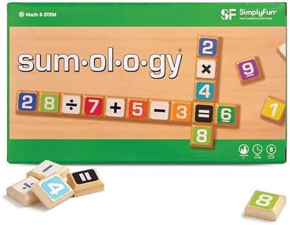 SimplyFun Sumology Math Game - One of The Most Fun Math Games for Kids Ages 8-12 - Practice Addition, Subtraction, Multiplication and Division - 2 or More Players or Play in Teams! by SimplyFun