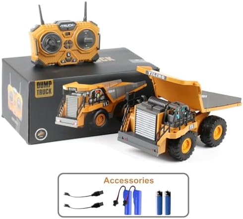 Dwi Dowellin Remote Control Dump Truck Toys for Boys 4-7,Construction Rc car with Lights/Sounds for Kids Age 8-12 Year Old,Ideal for Boys Age 3+ - Image 5