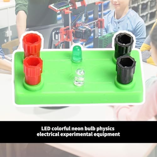 Emitting Diode Experiment Props STEM Physics Electric Circuit Board Learning Tool for Student Teacher Light Emitting Diode Colorful Neon Bulb Physics and Electricity Experimental Equipment - Image 6