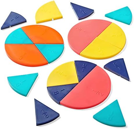 hand2mind Plastic Connecting Fraction Circles, Fraction Manipulatives, Unit Fraction, Rainbow Circle Math Manipulatives, Fraction Games, Montessori Math, Homeschool Supplies (Set of 5) - Image 4