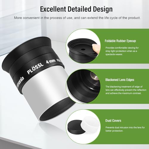 Astromania Telescope Eyepiece 1.25 Inch Plossl Eyepiece Telescope Lense 4mm - Image 2