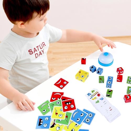 Montessori Puzzle Game for Kids (64 Cards, 16 Blocks, 1Bell) - Image 6