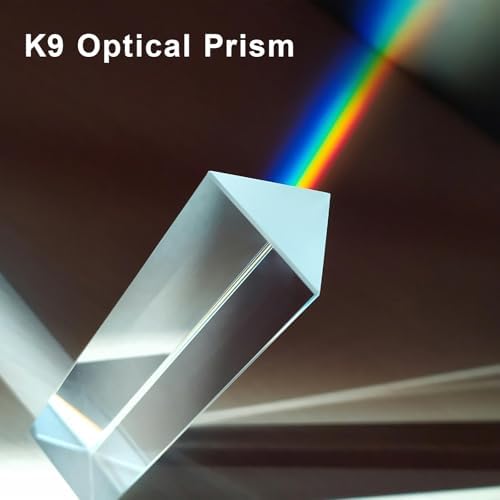 3 Pcs Equilateral Crystal Prisms Set - 1", 2" & 4" Glass Prisms for Physics Teaching, Rainbow Maker & Photography, Light Prism for Refracted Light Spectrum, Optical Triangular Prism Props - Image 5