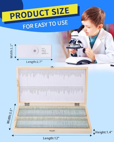140-Pcs Microscope Slides with Specimens,Plant, Animal, Algae,etc,Educational Microscope Slides and Covers for Young Scientists,Perfect for Biology Class and Experiments - Image 5