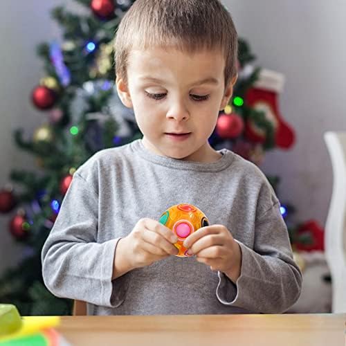 Vdealen Magic Rainbow Puzzle Ball, Fidget Ball Puzzle Brain Teaser Fidget Toy for Boys & Girls- Birthday Party Easter Valentines Christmas Stocking Stuffers for Kids Teen & Adults(Orange) - Image 5