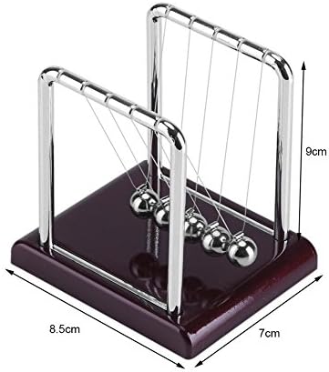 DEWIN Newtons Cradle Pendulum Steel Balance Swinging Magnetic Ball Perpetual Motion Desk Toy Physics Science Desk Fun Toy Swinging Kinetic Balls for Office Decor Gift 3.35 x 2.76 x 3.54 Inches - Image 2