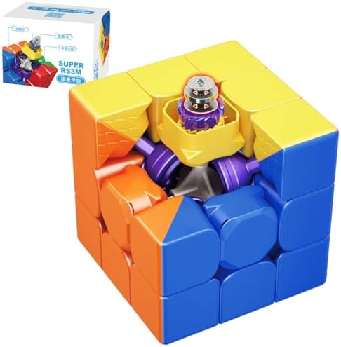 Bukefuno MoYu Super RS3M 2022 Maglev 3x3 Version Magnetic Speed Cube Stickerless MFJS Magic Puzzle 3x3x3 Cube Moyu 2022 Super RS3M Maglev Cubes by Bukefuno