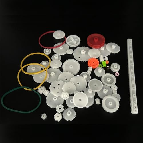 60PCS Small Gear Kit Plastic Gears Belt Pulley Single Gear Spindle Gear Small Motor Gears for DC Motor RC Car Robot Model Toy DIY Gear Replacement - Image 7