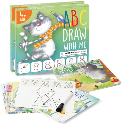 ABC Draw with Me 2-Pack – Learn to Draw ABC & Letter Tracing Cards Ages 3-6 - Image 7