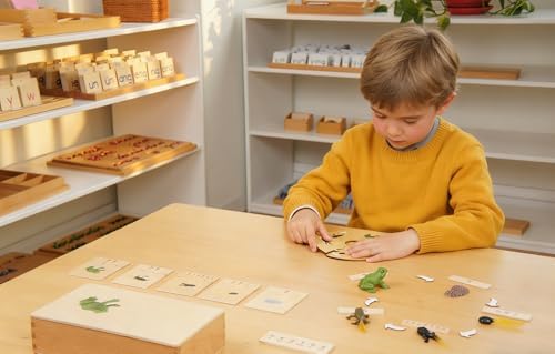 ancona Life Cycle- Frog, Spanish/Simplified Chinese with Pinyin Bilingual, Montessori Preschool Memory Matching Game Box Set with Animal Figurines & Matching Puzzle Cards, Early Education Toy - Image 5