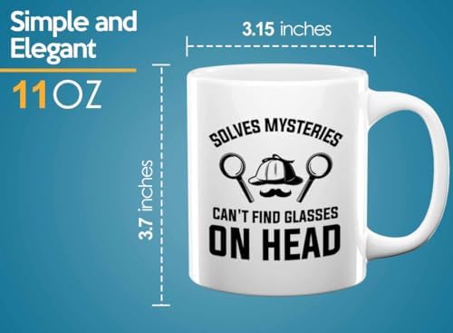 Detective Coffee Mug 11oz White Solves Mysteries Funny Police Officer Gift - Image 6