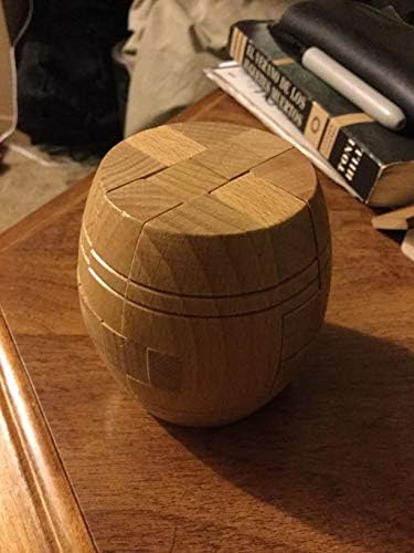 Ahyuan Handmade Powder Barrel Wooden Puzzles for Adults an Interlocking 3D Brain Teaser Puzzles for Adults Hidden Passage Works on a Classic Mechanical Puzzle Concept (Natural) - Image 4