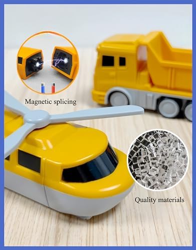 Magnetic Transform Engineering Car Assembled Toys with Storage Box, Magnetic Cars and Trucks for Kids, Magnetic Blocks for Toddlers,Outdoor Activities for Kids Ages 3-5 4-8 - Image 6