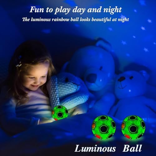 Sumind 3 Pieces Magic Puzzle Rainbow Ball 3 Colors Fidget Puzzle Ball - Image 5