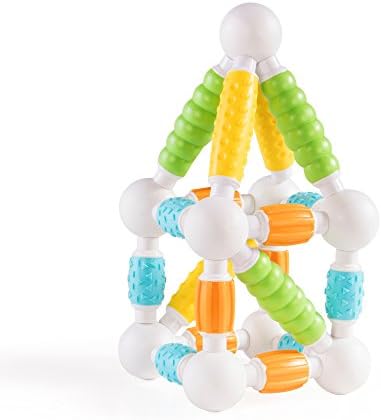 Guidecraft Grippies Builders - 30 Piece Set: Soft Grip Magnetic Building Set, Educational STEM Construction Toy for Toddlers - Image 2