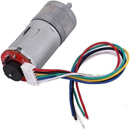 Gear Motor, High-Precision Metal Encoder Motor with Mounting Bracket 65mm Wheel Kit DC12V for Robotics Smart Car DIY Projects - Image 5
