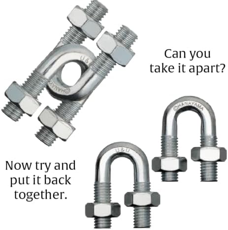 BePuzzled |U&U Hanayama Metal Brainteaser Puzzle Mensa Rated Level 4, for Ages 12 and Up - Image 2