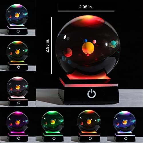 Qianwei 3D Solar System Model Crystal Ball Astronomy Gifts Men Space Decor - Image 4