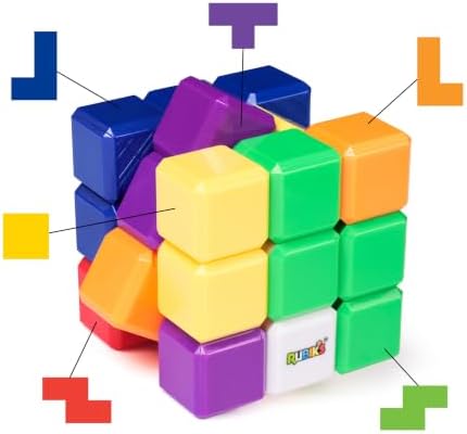 Rubik's Cube Tetris Edition 3x3 Cube Shapeshifting Puzzle Game Brain Teaser - Image 7