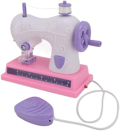 Kids Sewing Machine for Beginners, Portable Mini Sewing Toy for Girls, Rechargeable DIY Craft Kit with Cloth & Accessories, Fun Arts and Crafts Birthday (Purple) - Image 3