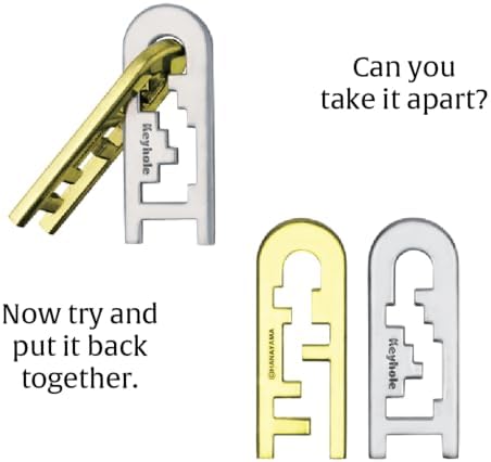 BePuzzled |Keyhole Hanayama Metal Brainteaser Puzzle Mensa Rated Level 4, for Ages 12 and Up - Image 2