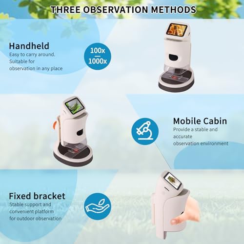 Microscope for Kids,1000X Magnification.Digital Microscope with 1080p 2" HD Screen,Photo & Video Recording,USB Rechargeable.Microscope for Kids 8-12 - Image 4