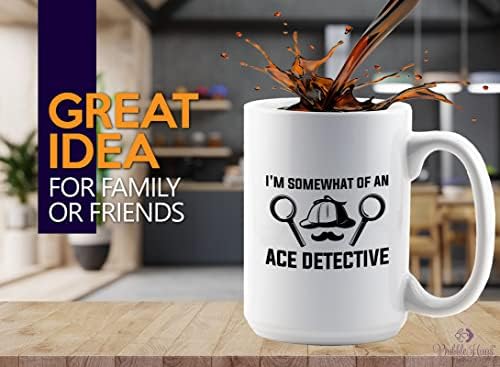 Detective Coffee Mug 15oz White - I'm Somewhat Of An - Private inverstigator Public investigator enigmatic person police training gift - Image 2