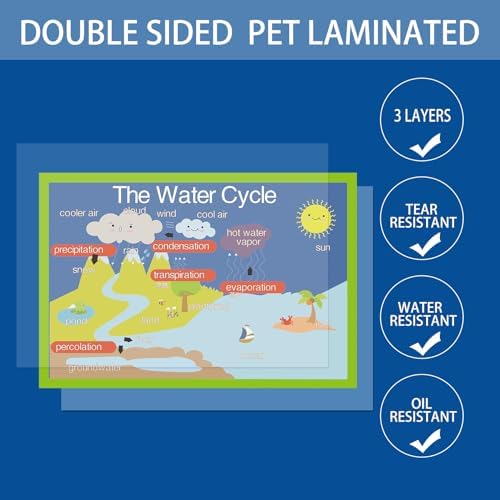 SANTSUN The Water Cycle Mind Mapping| Educational Posters for Kids(17x24in) - Image 3