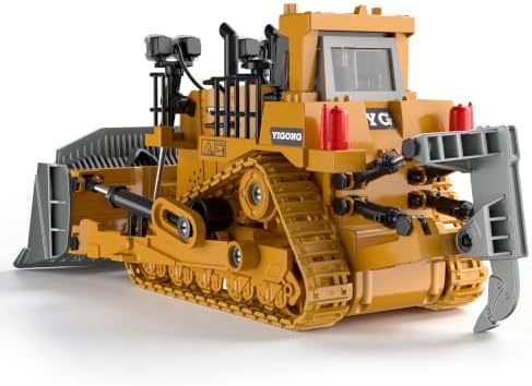 KidsFaves RC Bulldozer with Alloy Blade,Remote Control Construction Toy - Image 4