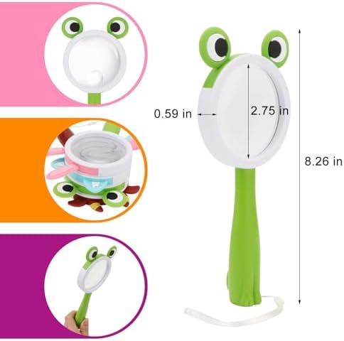 10X Kids Magnifying Glass Handheld Magnifier for Child (Frog Style 1pcs) - Image 3