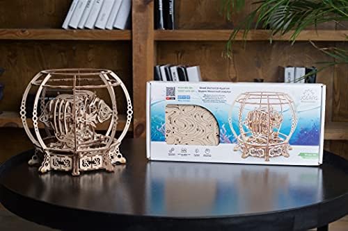 UGEARS Aquarium 3D Wooden Puzzles for Adults - Wooden Model Kits for Adults Mechanical Aquarium Puzzles for Adult Unique Wooden Puzzle Brain Teaser, Hobby Set Home Decoration - Image 3