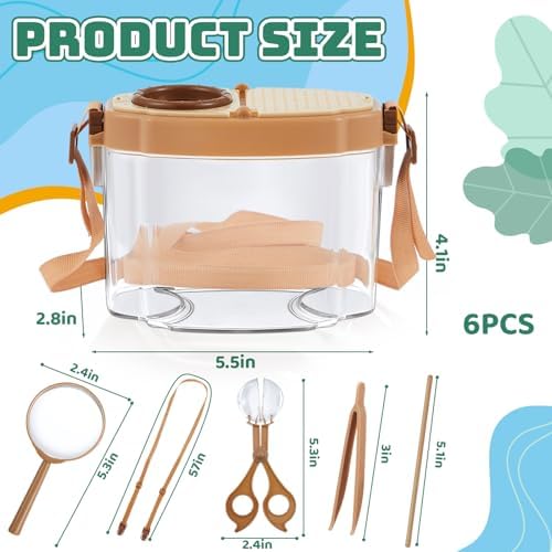 36 Pcs Bug Catcher for Kids, Outdoor Insect Explorer Kit, Beige - Image 2
