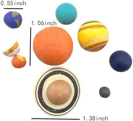 9 Piece Universe Planet Solar System Model Nine Planets Model Solar System Planet Figure Cake Topper Decoration Collection Figure for Astronomy Enthusiast - Image 2