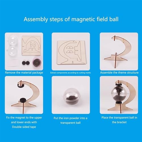 Magnetic Field Detection Experiment Kit, DIY Observation Sphere, Magnet & Ferromagnetic Substance Attraction Physics Lab Tools - Image 4