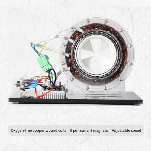 Coreless Brushless Motor Model, Shaftless Electromagnetic Display with Adjustable Speed, Forward Reverse Rotation, Brake Function Engineering for STEM Learning Enthusiasts - Image 5