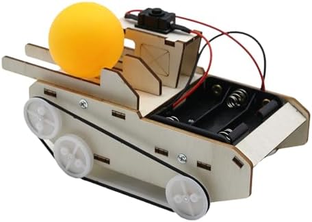 Classroom Science Toy Tracked Vehicle Assembly with Circuit Layout Track Bands Wheel for Group Demonstration Wooden Car Project Science Toy Vehicle Model Track Wheel Assembly Classroom Activity Maker - Image 5