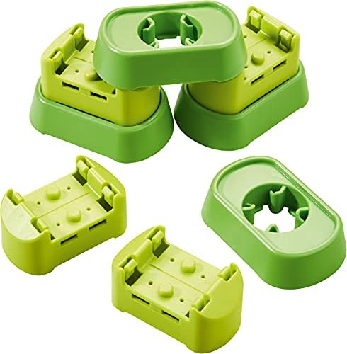 HABA Ball Run Expansion Set, Kullerbu Connectors and Base Building Set for Elevated Marble Runs and Tracks - 8 Piece STEM Toys Accessory Set - Image 3