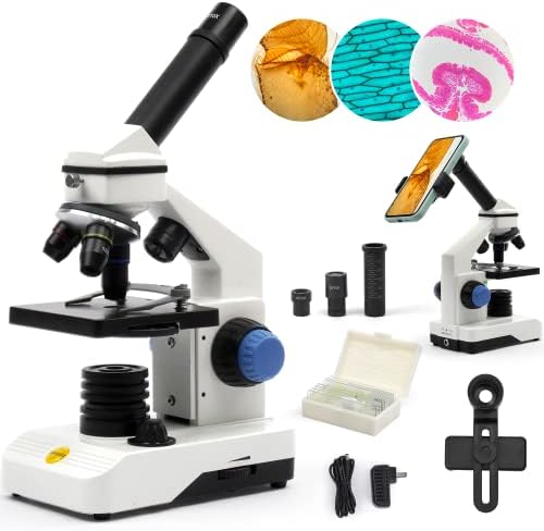 SWIFT Microscope for Adults 80X-2000X Compound Monocular Kit by SWIFT