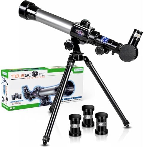 ArtCreativity Kids Telescope for Beginners with Tripod Stand & 3 Eyepieces (20x, 30x, 40x) | Educational Astronomy Toy, STEM Science Learning Gift & Birthday Present for Boys & Girls Ages 3+ by ArtCreativity