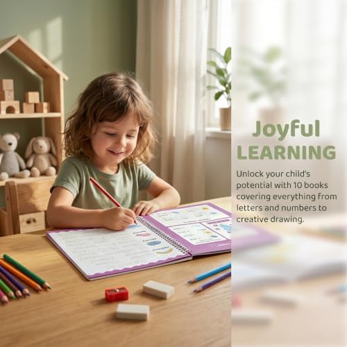 Ddaowanx Magic Grooved Writing Practice for Kids Ages 3-8,Kindergarten Book - Image 4