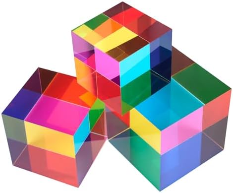 CMY Color Cube, 70mm Acrylic Prism for Home or Office Decoration - Image 2