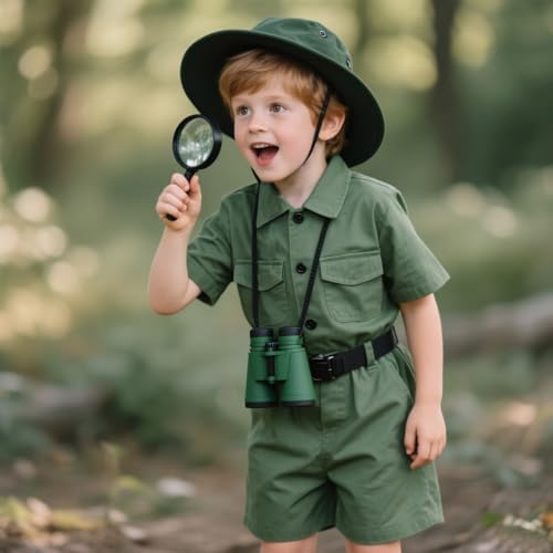 KAIPUTE Kids Explorer Adventurer Costume Boys Girls Safari Camping Trailblazer Jungle Seeker Outdoor Kit 3-13 Years - Image 2